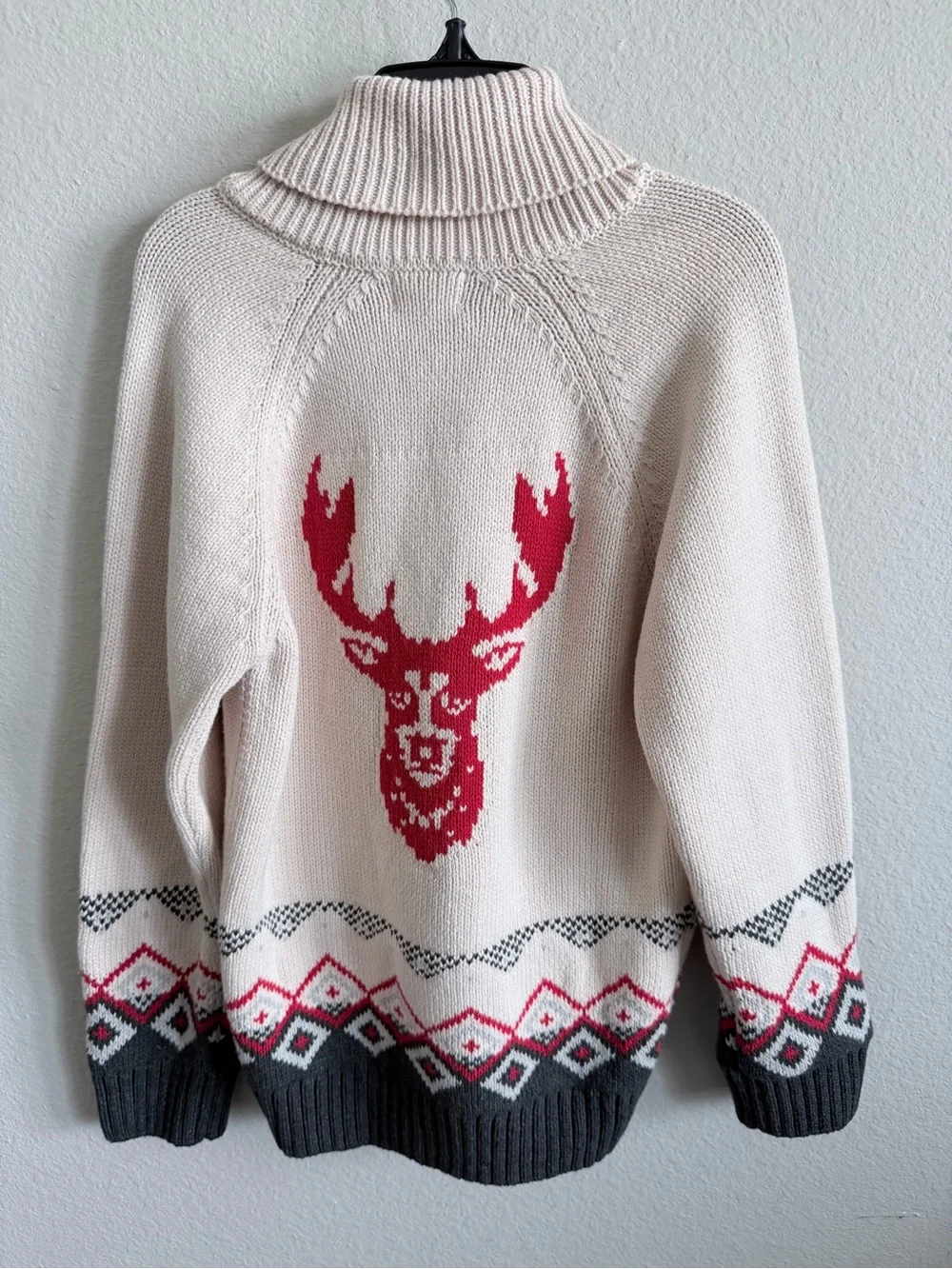 Hatley Majestic Stag Shawl Collar Cardigan Size 6